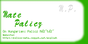 mate palicz business card